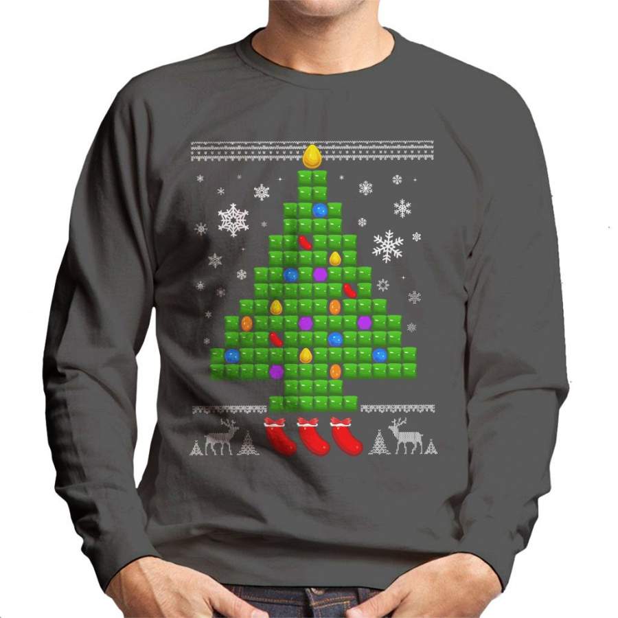 Candy Crush Chriatmas Tree Men’s Sweatshirt