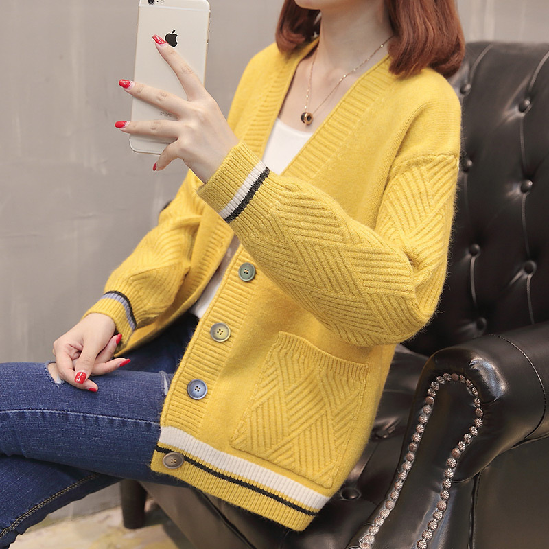 Women’s Knitted Warm Sweater Coat Loose Korean Fashion Cardigans Winter Clothes Sweaters Women Soild Overwear alx