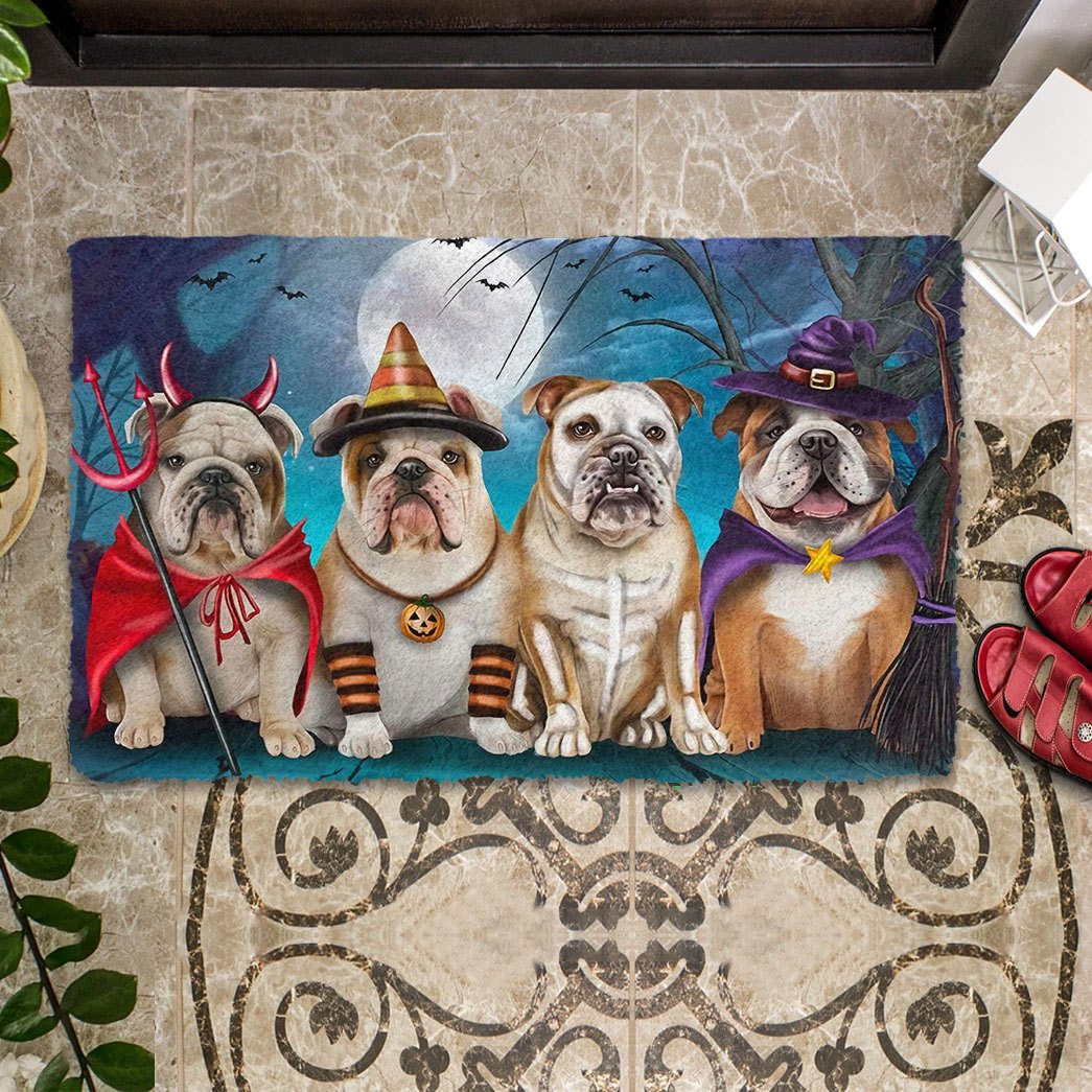 Tmarc Tee English Bulldog Halloween Doormat