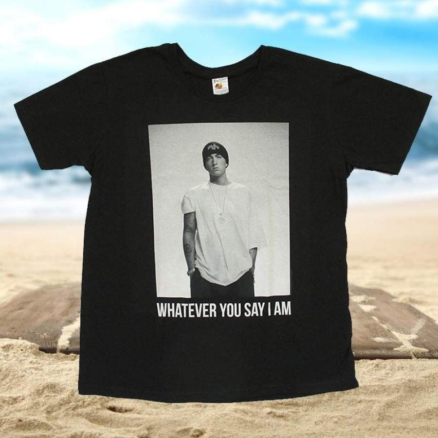 Men’s Eminem Whatever You Say Black T-Shirt S-xxxl