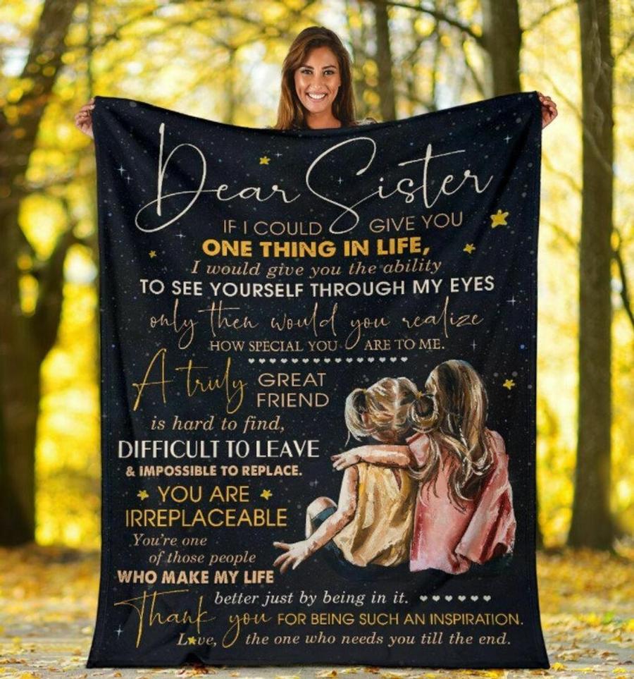 To My Dearest Sister, Gift Ideas For Sister Fleece Blanket