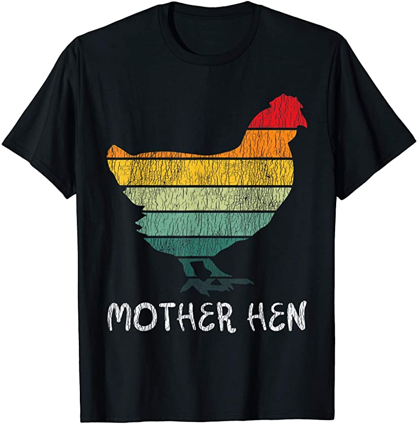 Retro Vintage Mom Hen Farm Animal Chickens Lover Mother Day T-Shirt