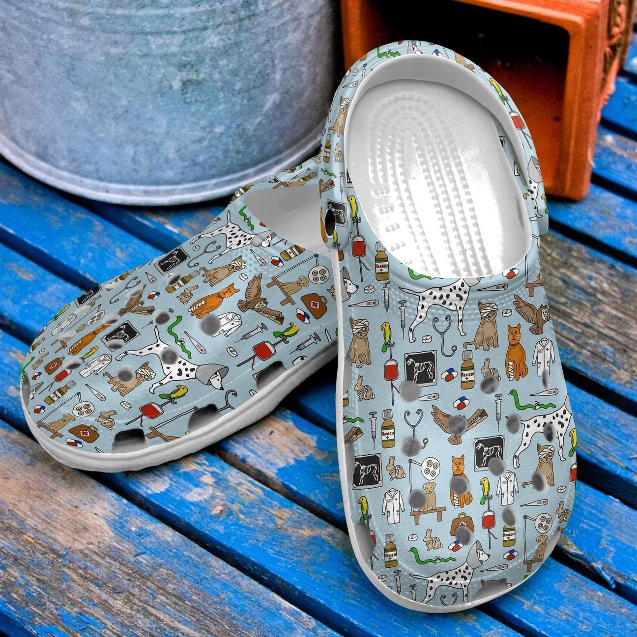 Vet Tech Personalized Clog, Custom Name, Text, Color, Number Fashion Style For Women, Men, Kid, Print 3D Vet Tech Collection