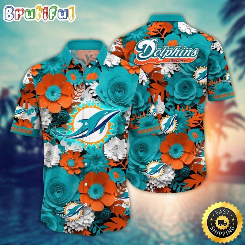 Miami Dolphins Hawaii Shirt Flower Colorful Coastal Wear