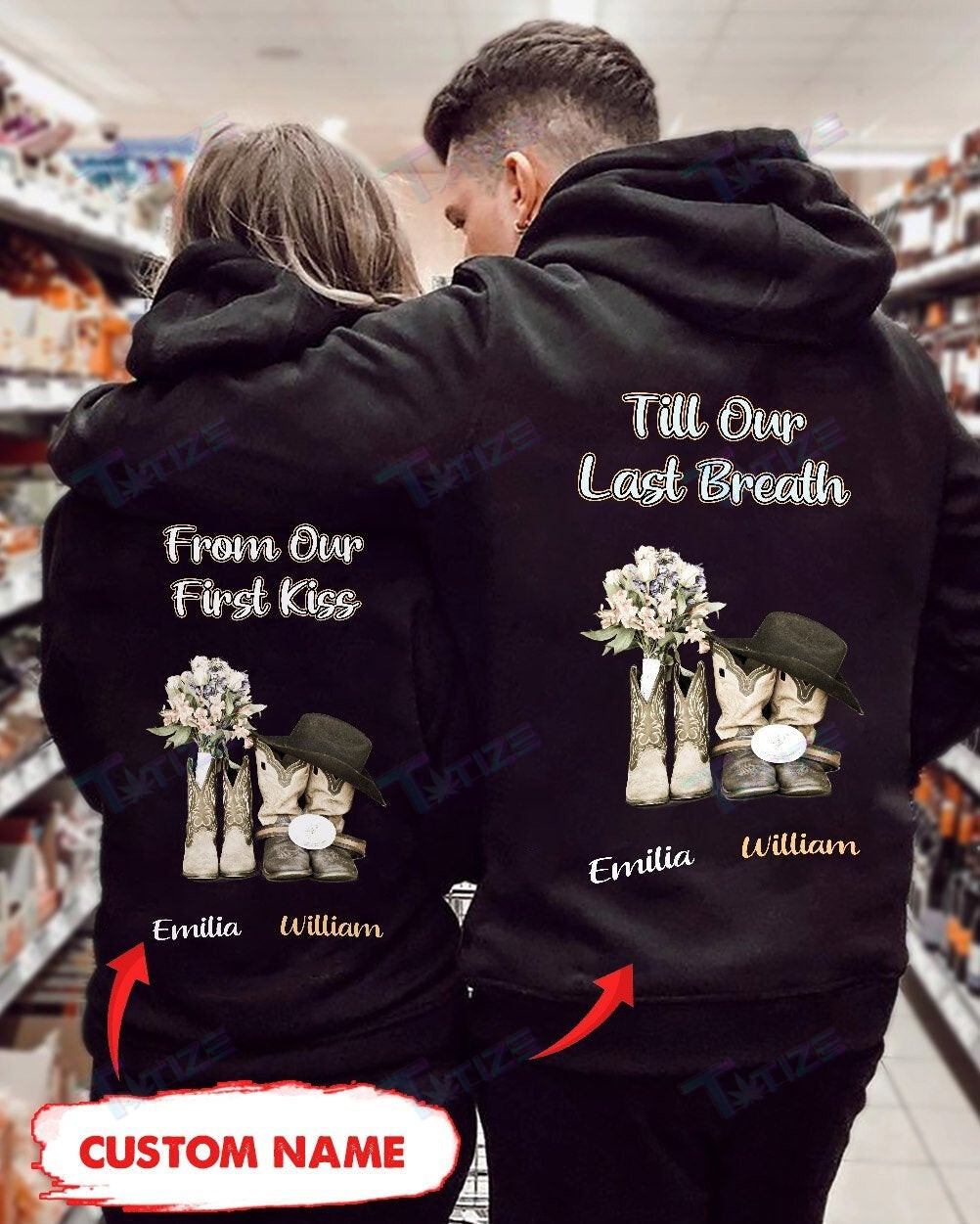 Couple Shirts – Personalized Till Our Last Breath Couple Matching Couple, Valentine 2022 Gift Graphic Unisex T Shirt, Sweatshirt, Hoodie Size S – 5Xl