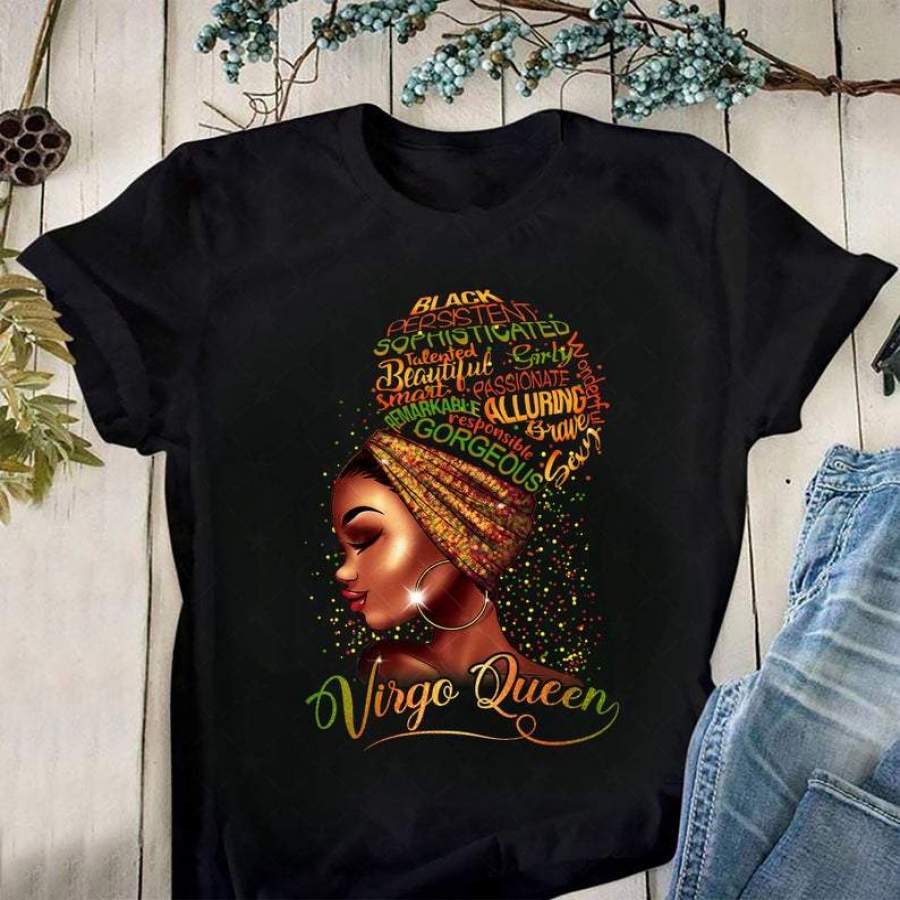 Virgo Black Queen Magic Custom Name Shirt #DH