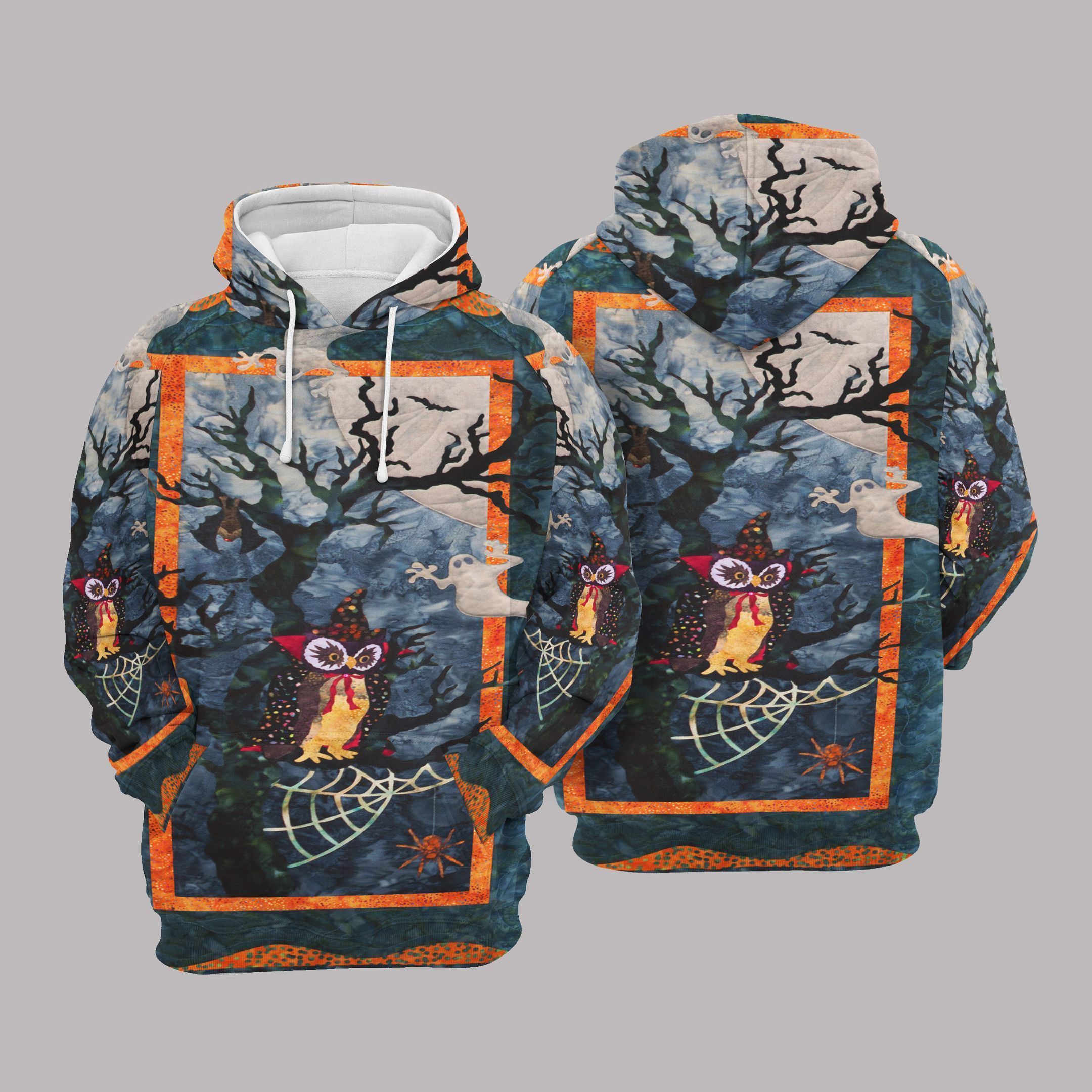 Coolspod 3D All Over Printed Halloween Hoodie Men Women, Owl Hoodie Halloween