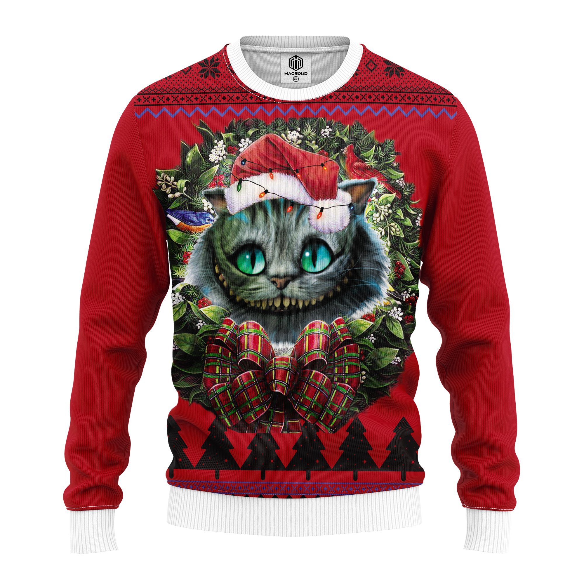 Cheshire Cat Alice In Wonderland Noel Mc Ugly Christmas Sweater – thanksgiving gift