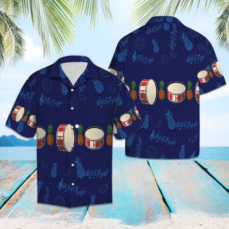 Bass Drum Musical Instrument Hawaii Shirt Ha50398