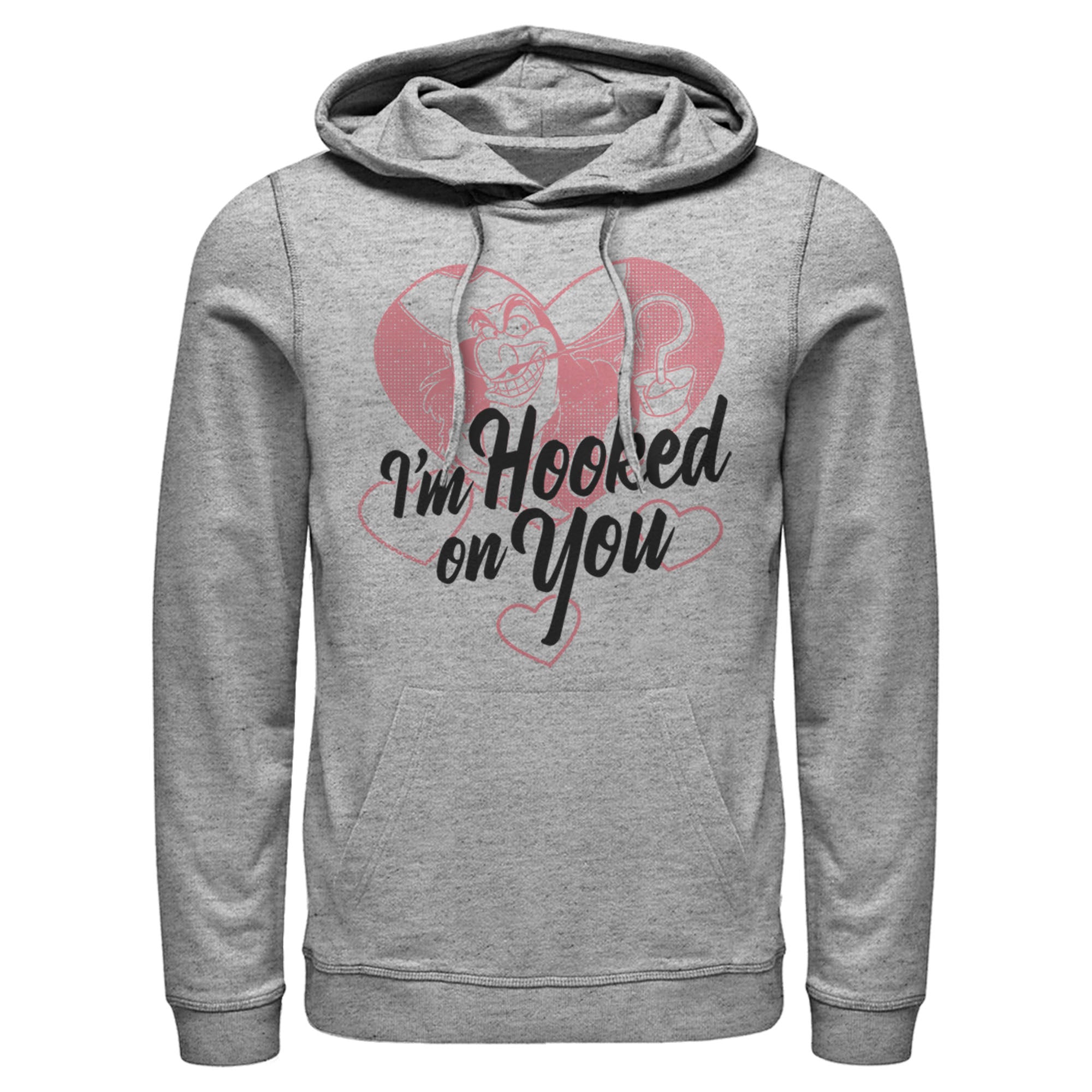 Men’S Peter Pan Valentine’S Day Captain Hook I’M Hooked On You Pull Over Hoodie