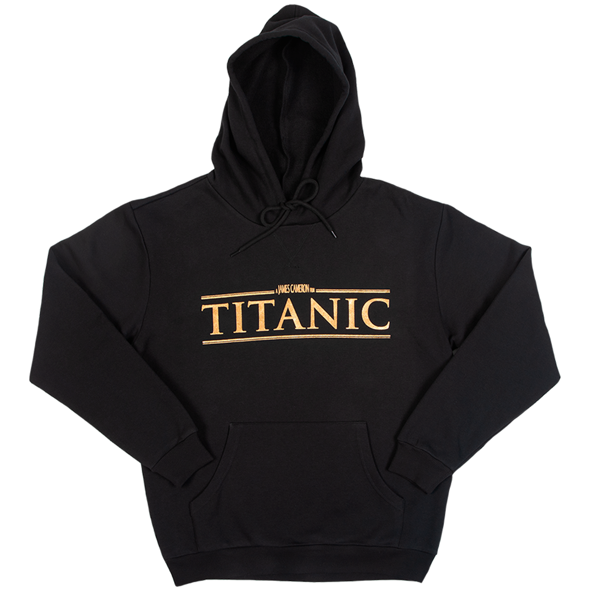 Gold Foil Logo Black Hoodie