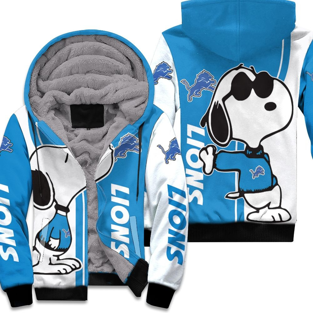 Detroit Lions Snoopy Lover 3D Printed Fleece Hoodie - Micalshop