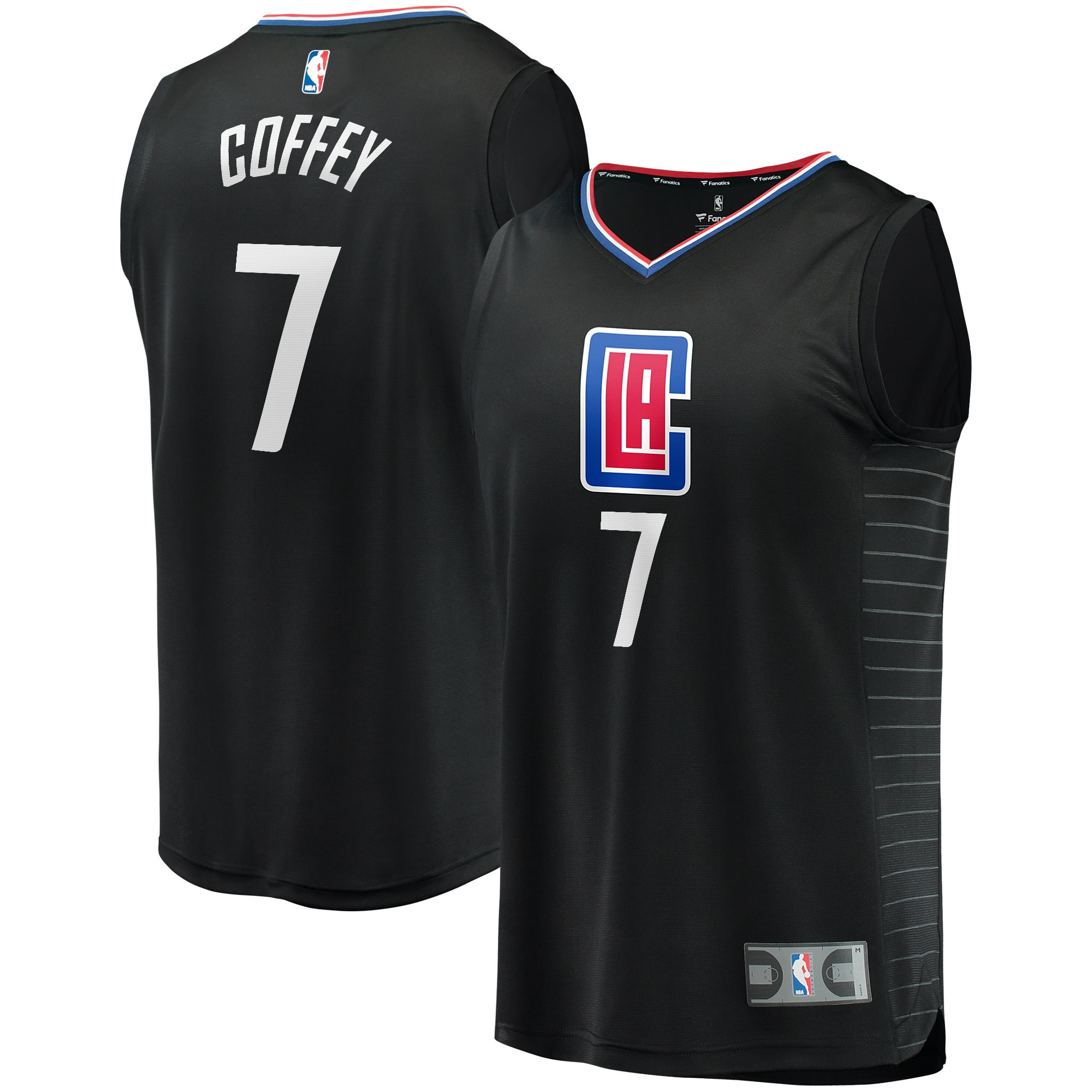 Amir Coffey La Clippers Fanatics Branded Fast Break Replica Player Jersey Black – Statement Edition NBA