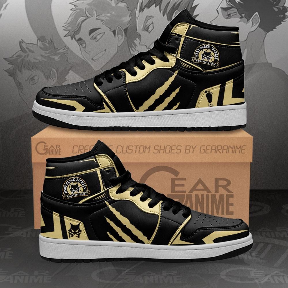 Msby Black Jackals Haikyuu Custom Anime Mn10 Air Jordan Shoes Sport Sneakers