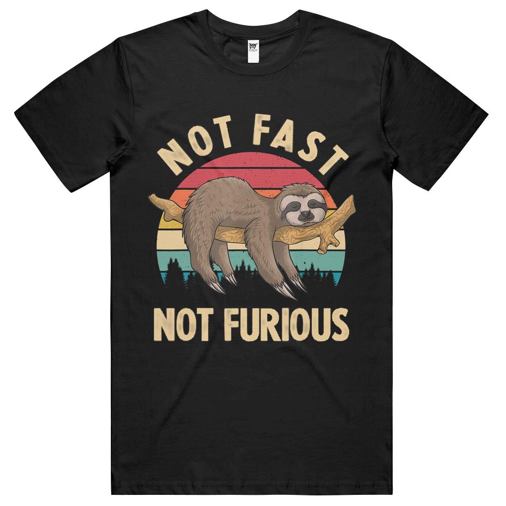 Funny Sloth Not Fast Not Furious Sloth Quote Cute Sloth Gift T Shirts