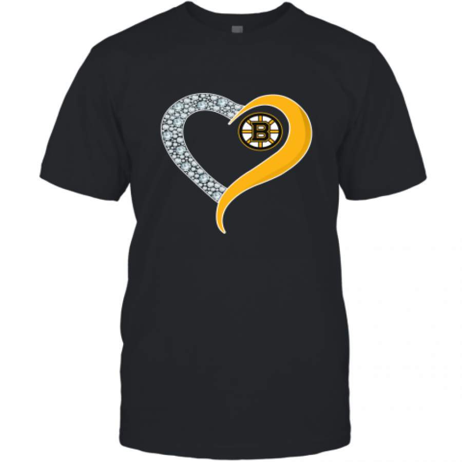 Diamond Boston Bruins Heart shirt T-Shirt