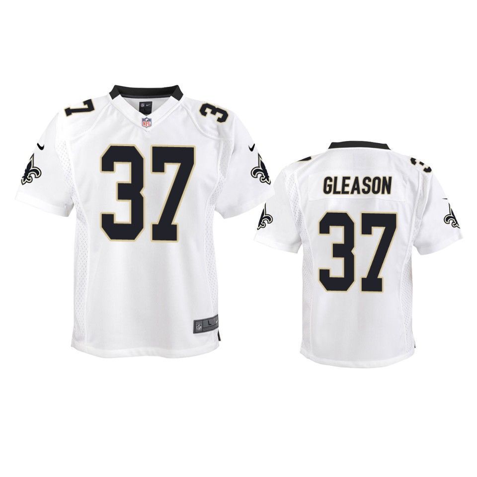 New Orleans Saints Steve Gleason Game White Youth Jersey