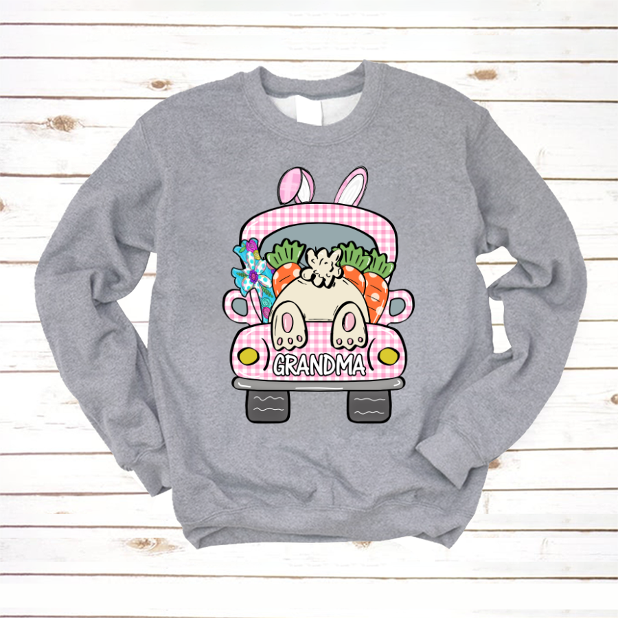 Personalized Grandma Bunny Easter Day Sweatshirt