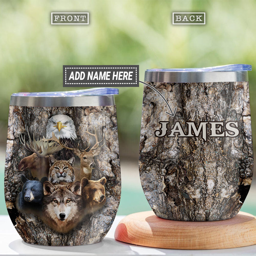 Personalized Hunting Animals Hlmz2907009Z Wine Tumbler