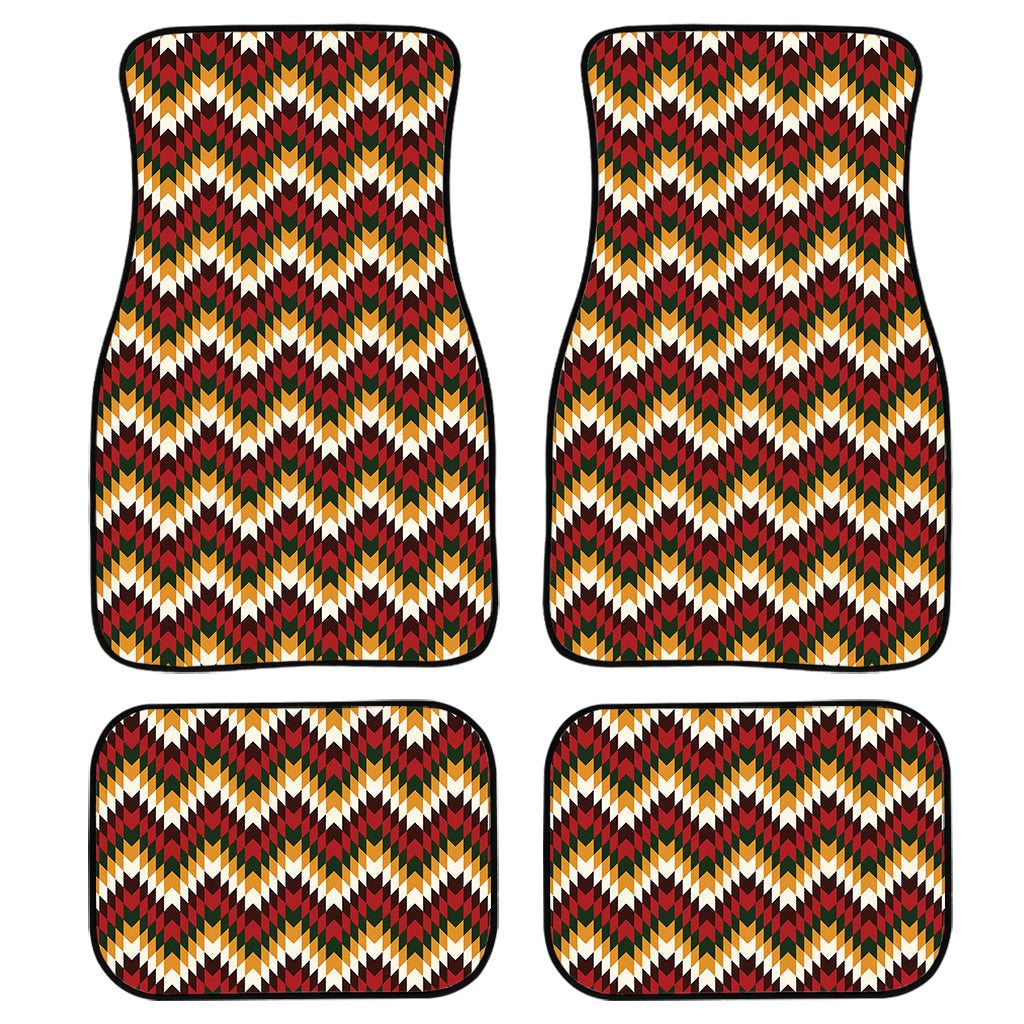 Native American Chevron Tribal Print Front And Back Car Floor Mats, Front Car Mat