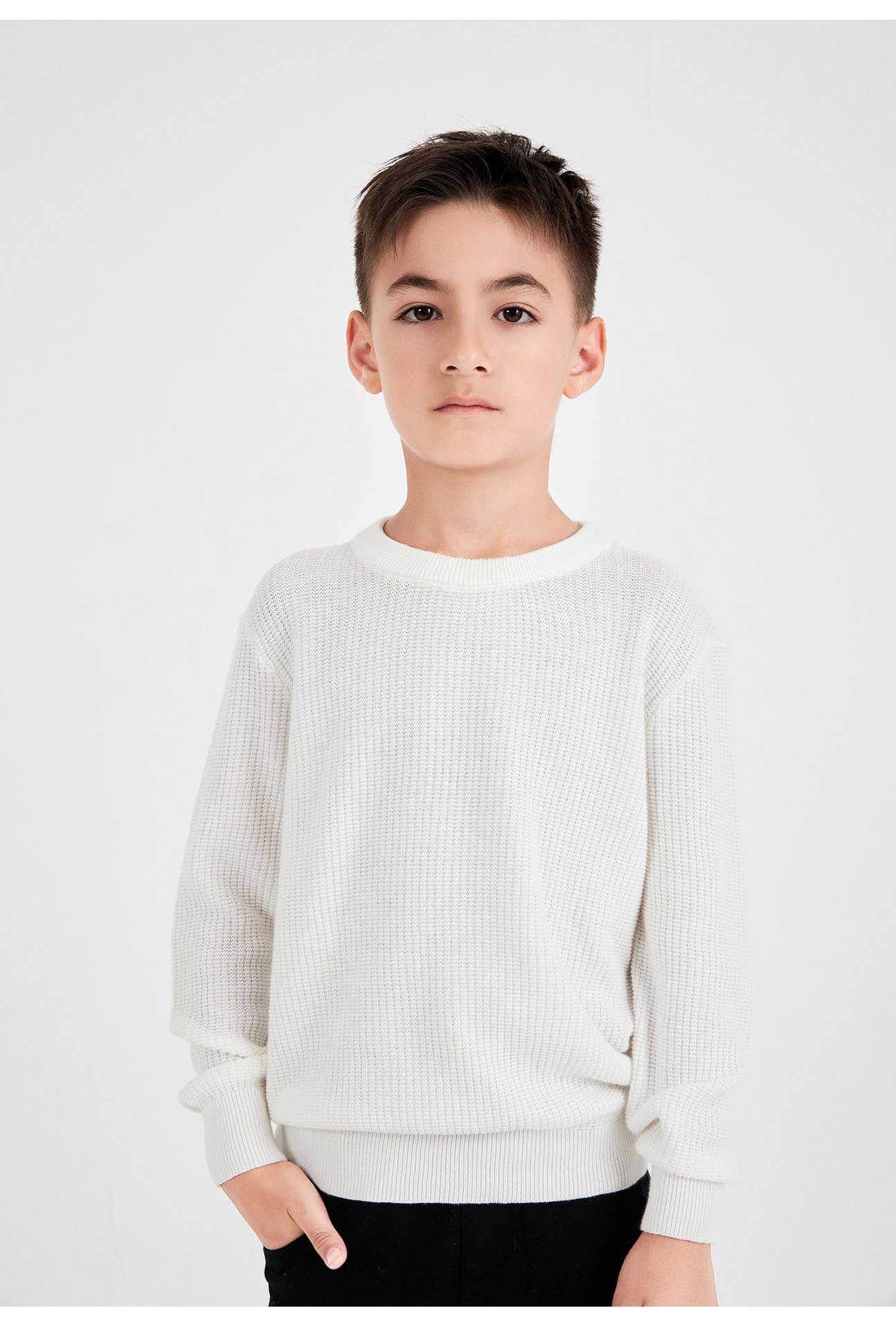 Autumn Fashion Boys Sweater Knitwear Kids Sweater teenager pullover knitted Sweaters Cotton O-Neck Solid Color Children Jersey alx