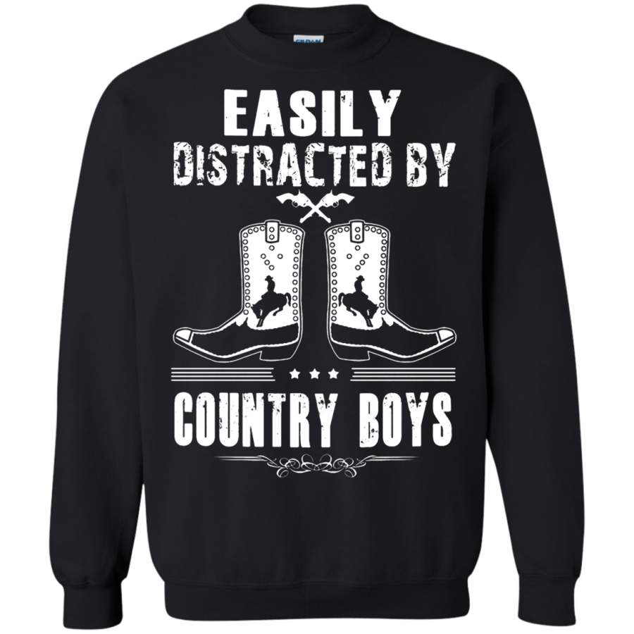 AGR Easily Distracted By Country Boys Sweatshirt