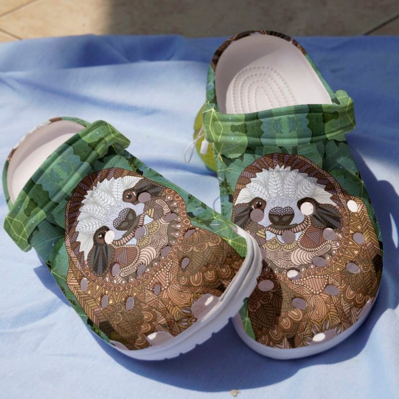 Sloth Art Printer Shoes – Love Sloth Clog Birthday Gift