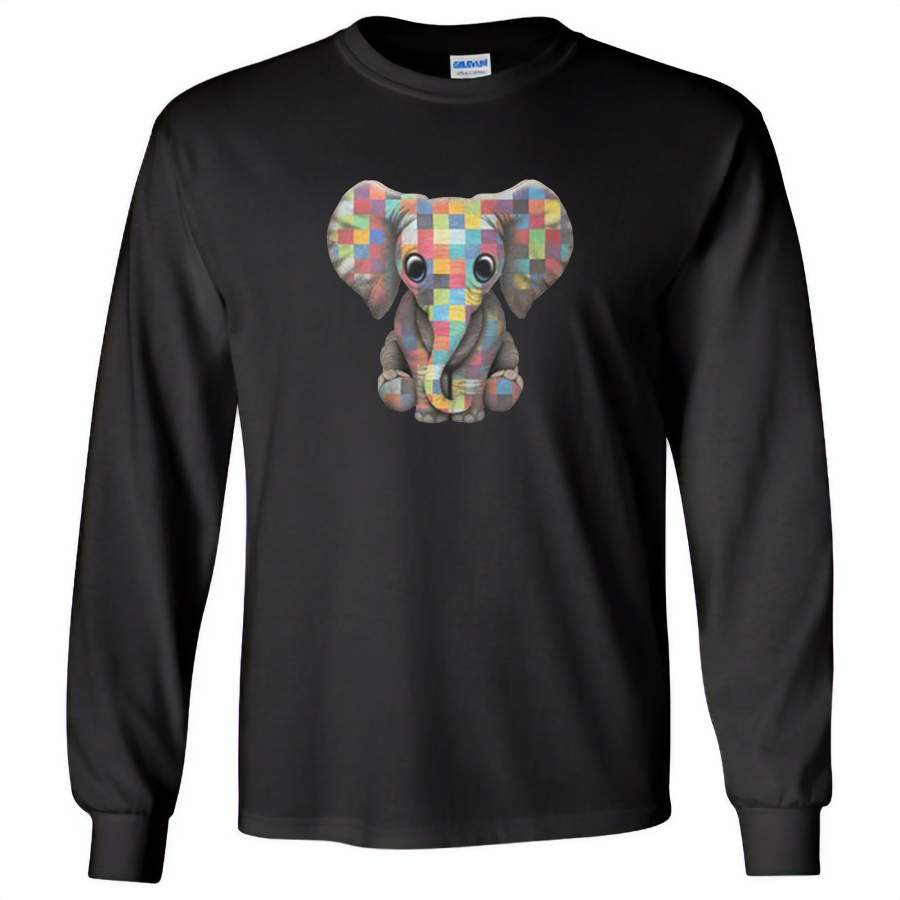 Baby elephant autism awareness – Gildan Long Sleeve T-Shirt