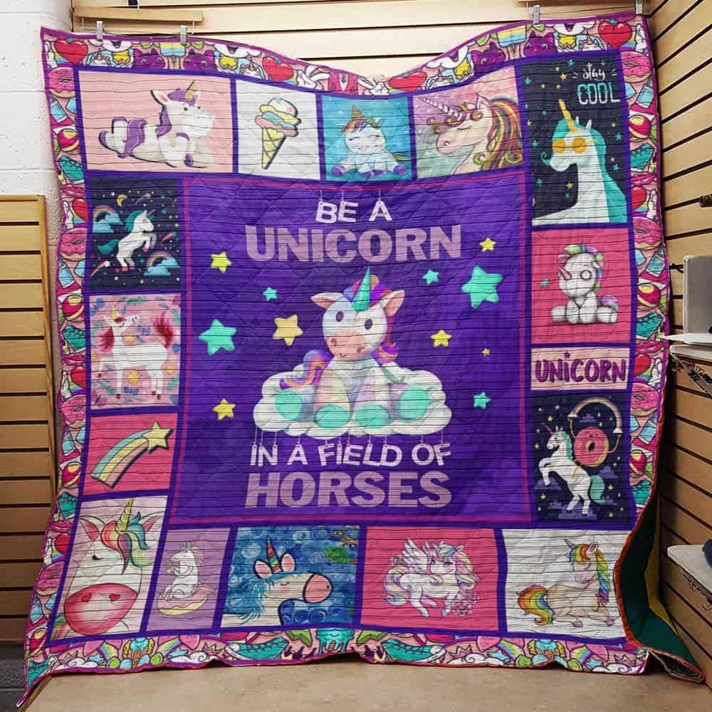 Be a unicorn in a field of hoes 3D Quilt Blanket HGM17