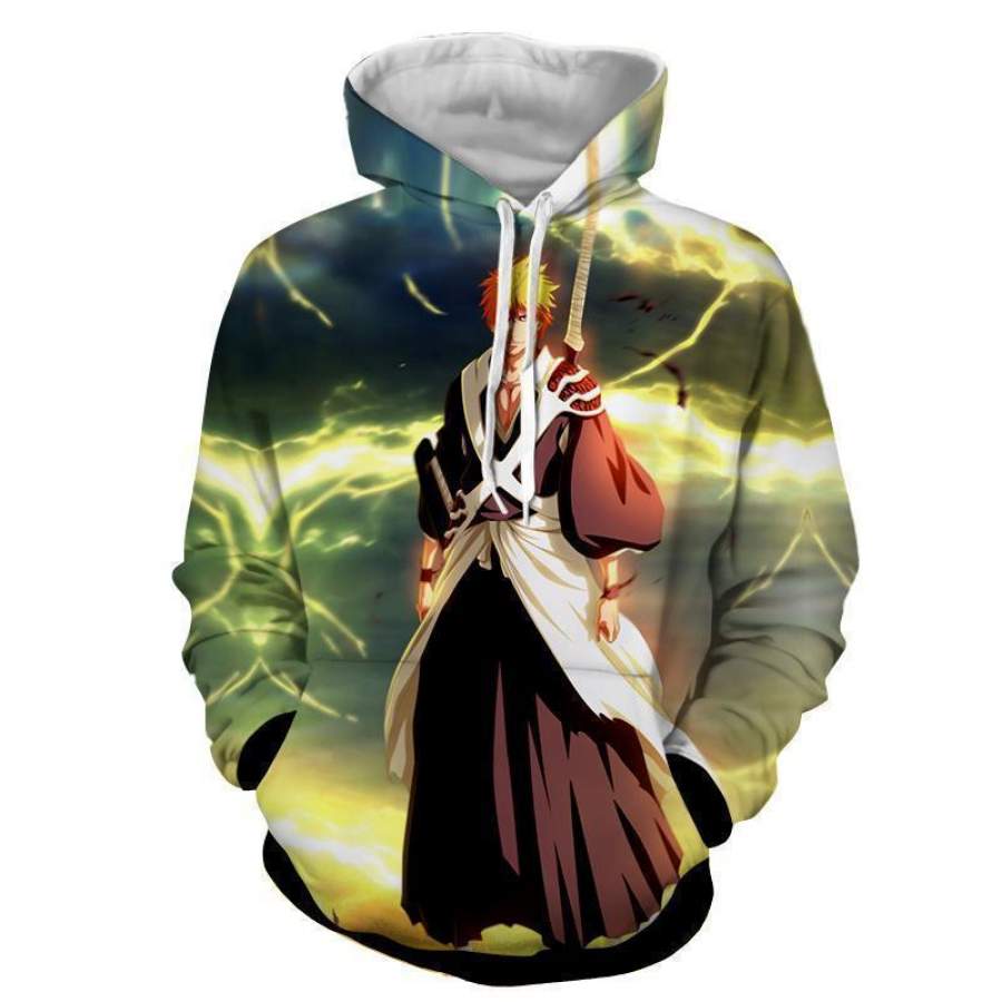 Ichigo Shinigami Bankai Cool Thunder 3D Hoodie