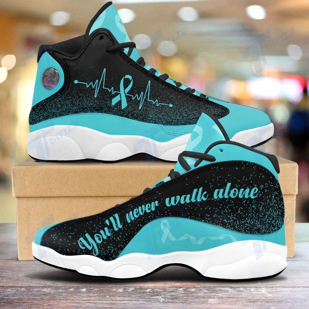 Ovarian Cancer you’ll never walk alone 13 Sneakers XIII Shoes