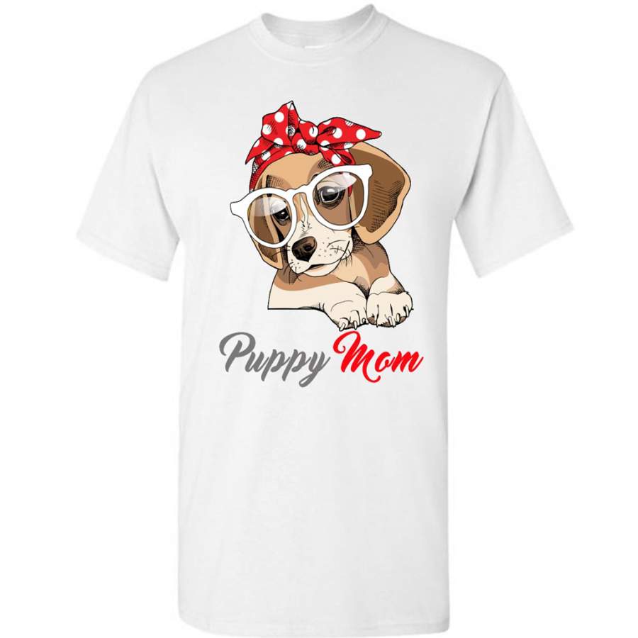 Mom Love Red Bandana Headband Puppy Beagle – Gildan Short Sleeve Shirt