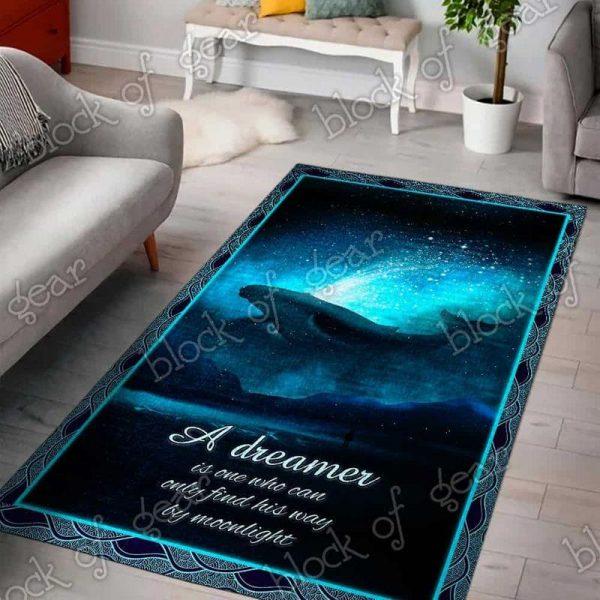 Whale Art Home Decor Rectangle Area Rug 1