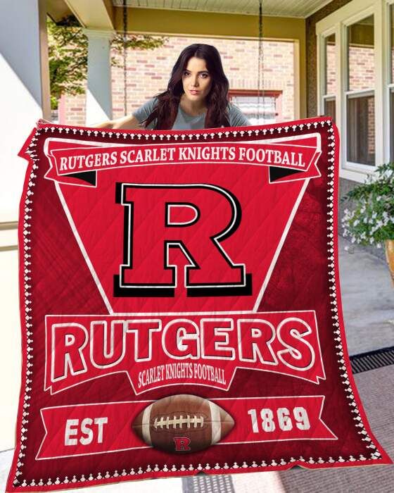 Rutgers Scarlet Knights Football 3D Quilt Blanket, Fleece Blanket