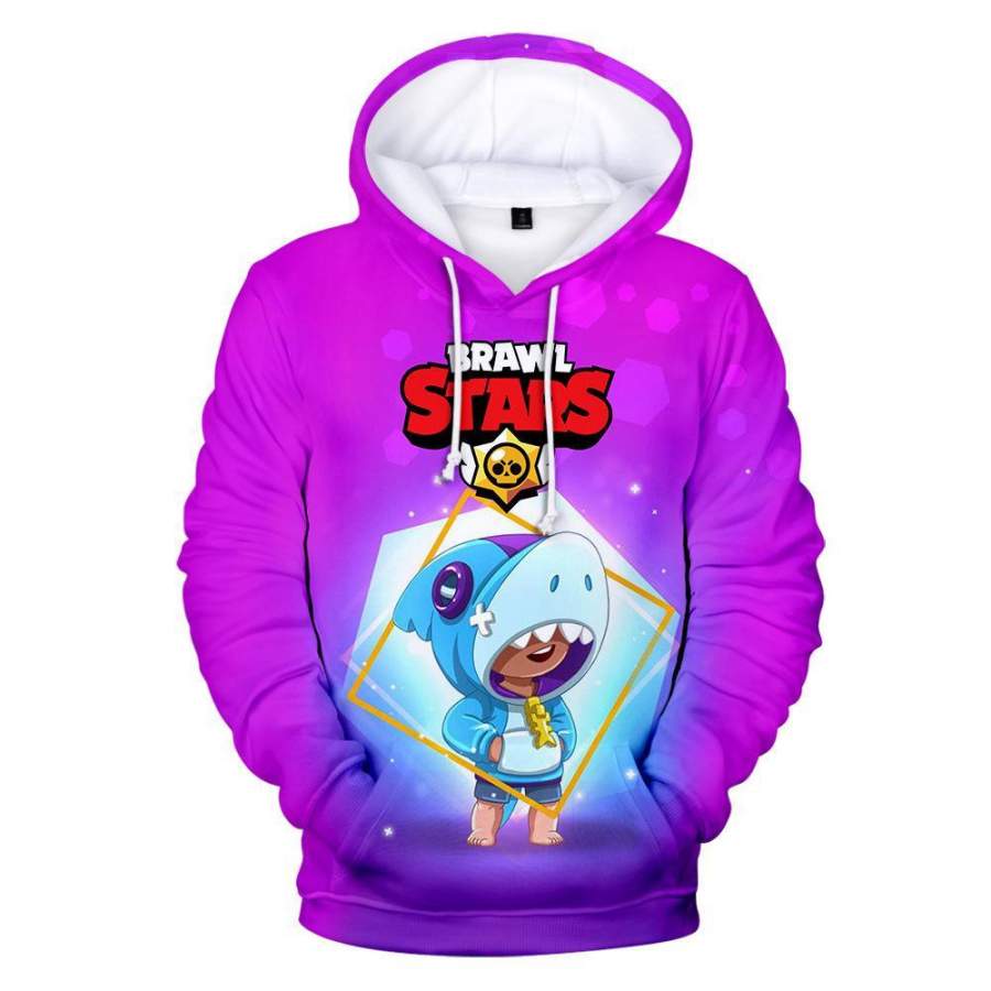 New Brawl Stars Shark Leon Hoodie