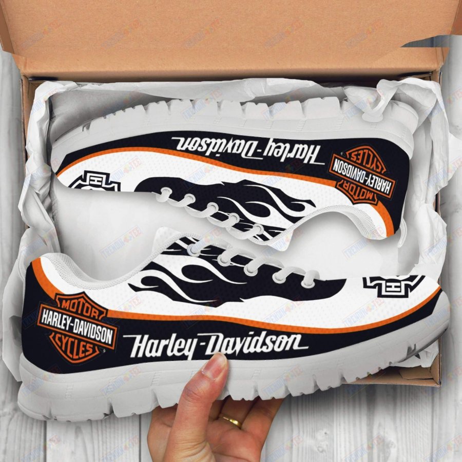 Harley Davidson Sneakers Mens Womens Motorcycle Lovers Custom Print Footwear Casual Riding Shoes TDT702