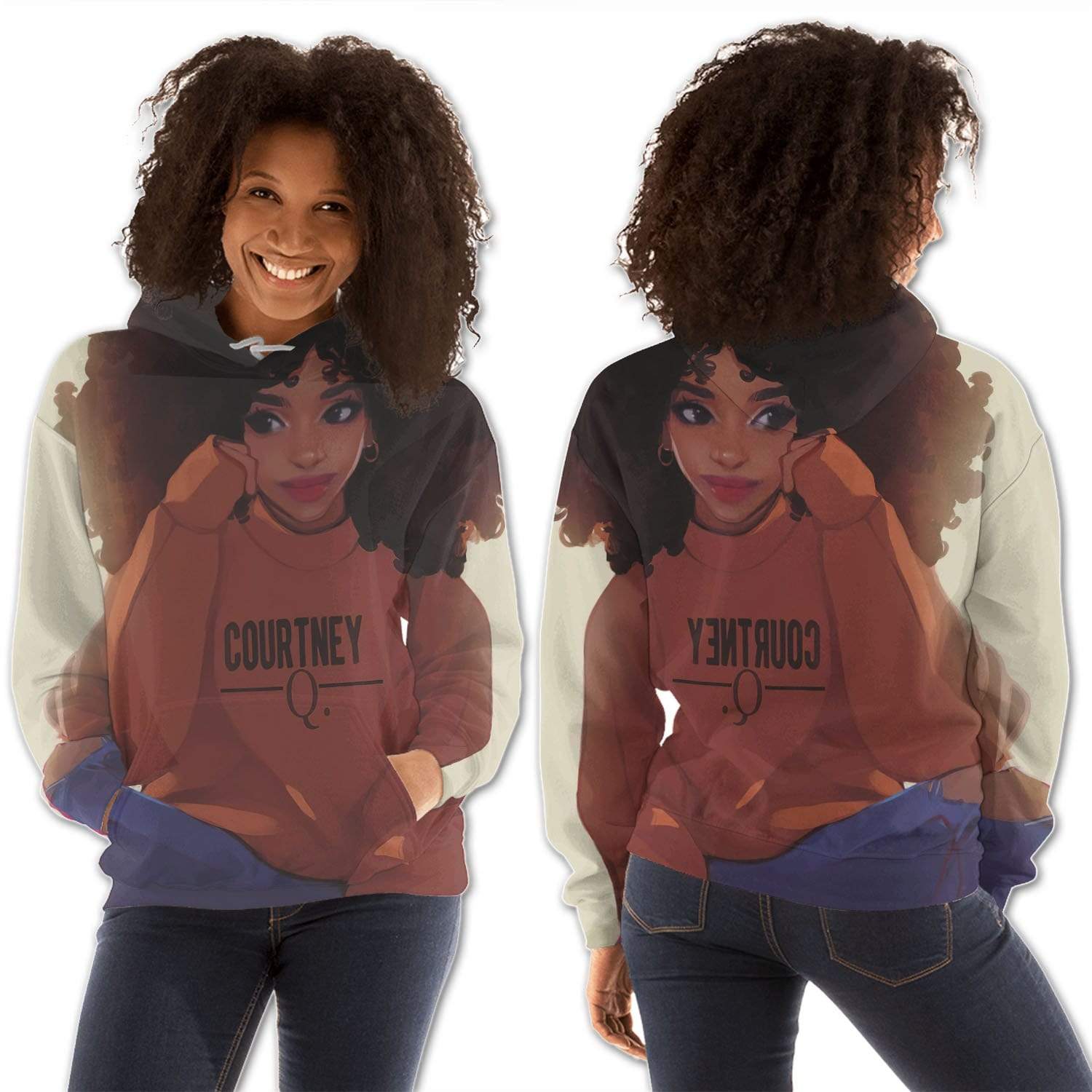 African American Hoodies Pretty Afro American Woman African American Fashion