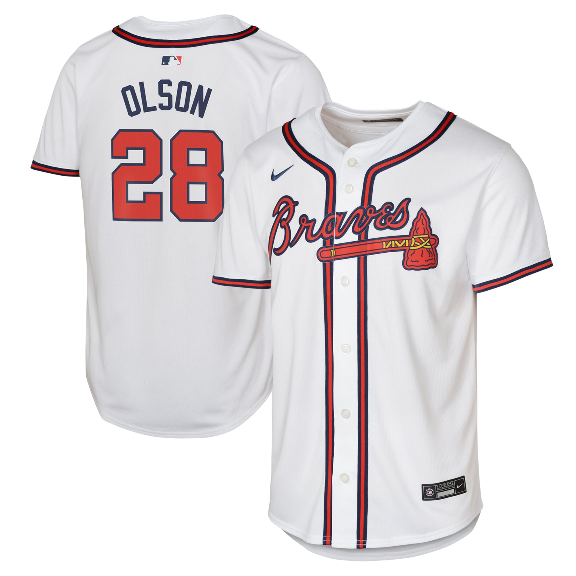 Matt Olson Atlanta Braves Youth Home Limited Player Jersey – White