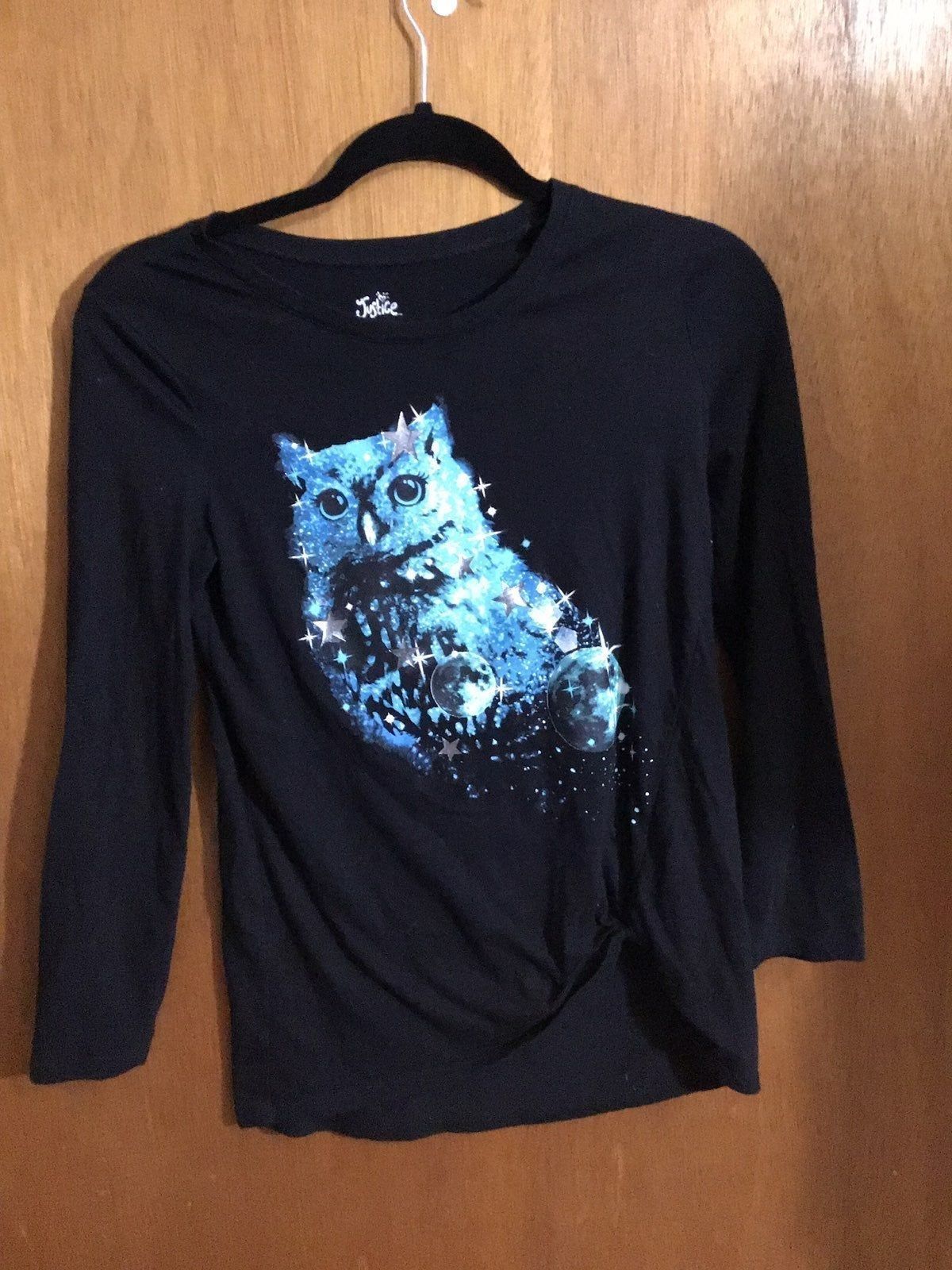 Nwot Black Justice Owl Shirt