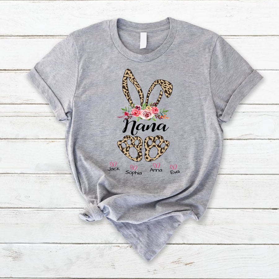 Nana Easter Leopard Rabbit Shirt