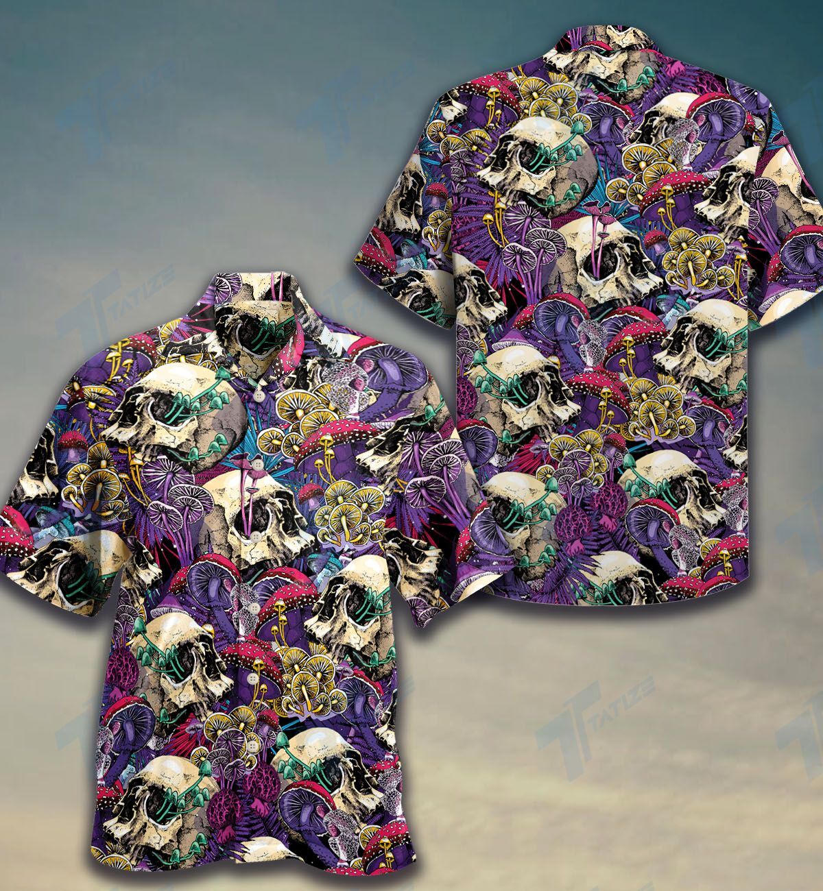 Mushrooms Skull Flower Hawaii Shirt Ha1505