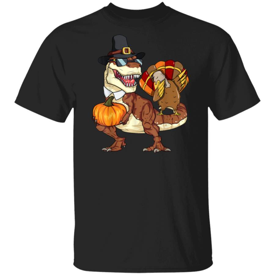 Thanksgiving T-Rex Dinosaur Shirt – Dabbing Turkey Shirt T-Shirt