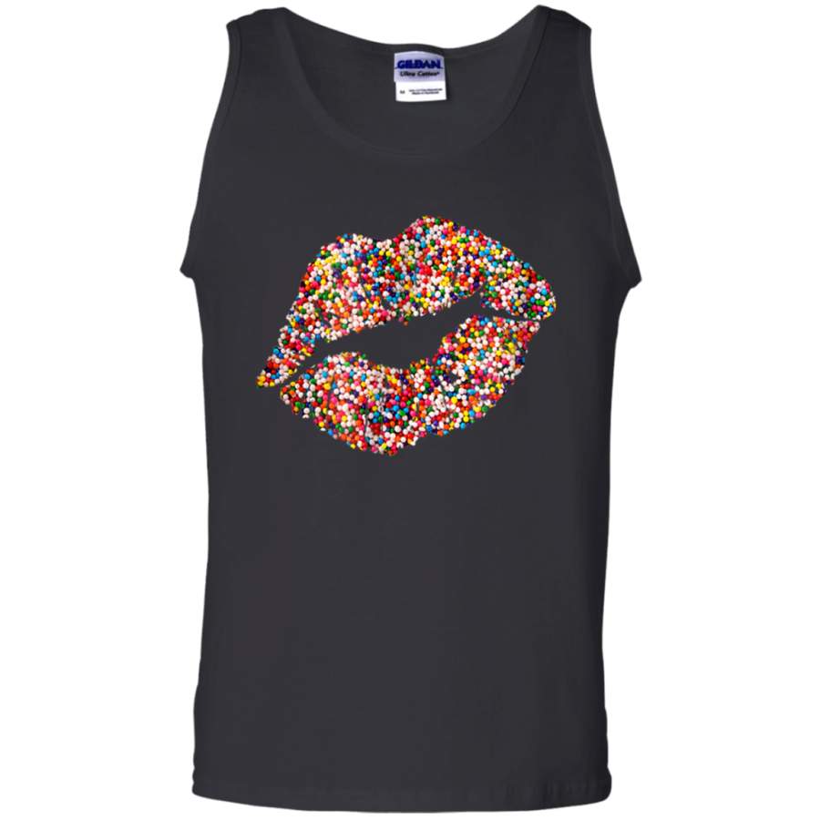 AGR Lips Shirt Candy Sprinkles Lipstick Kiss Bridesmaids Unisex Tank Top