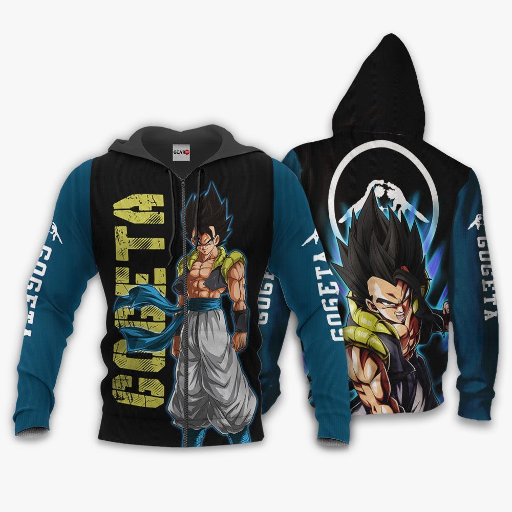 Gogeta Hoodie Shirt Dragon Ball Anime Zip Jacket