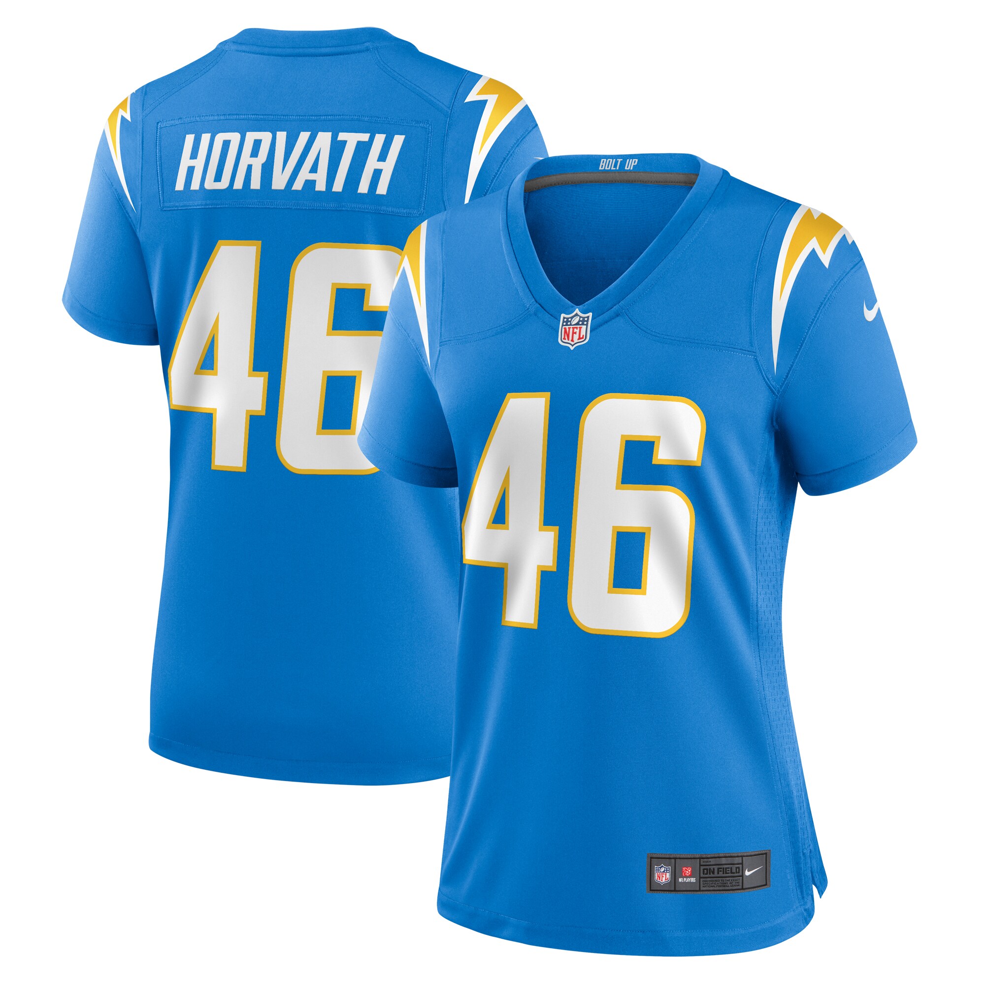 Zander Horvath Los Angeles Chargers Women's Game Jersey – Powder Blue