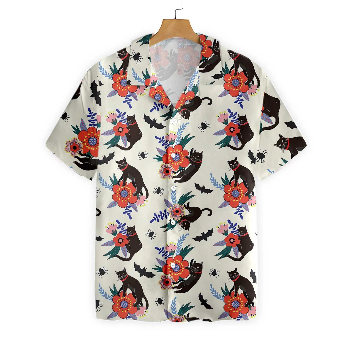 Black Cat Halloween Aloha Hawaii Shirts For Men Women Ha95407