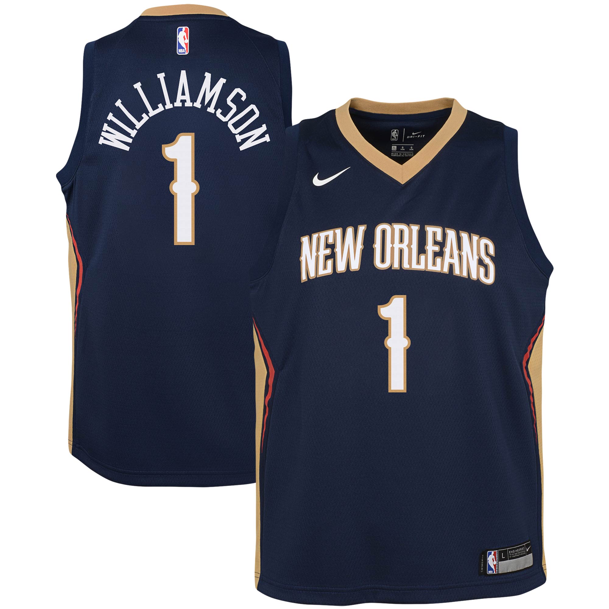 Zion Williamson New Orleans Pelicans Youth Swingman Jersey – Icon Edition – Navy