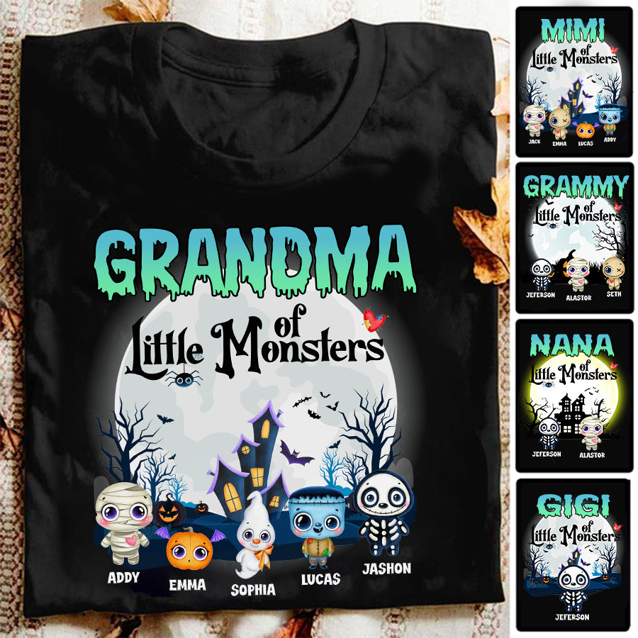 Grandma Of Little Monster, Personalized Halloween Shirt