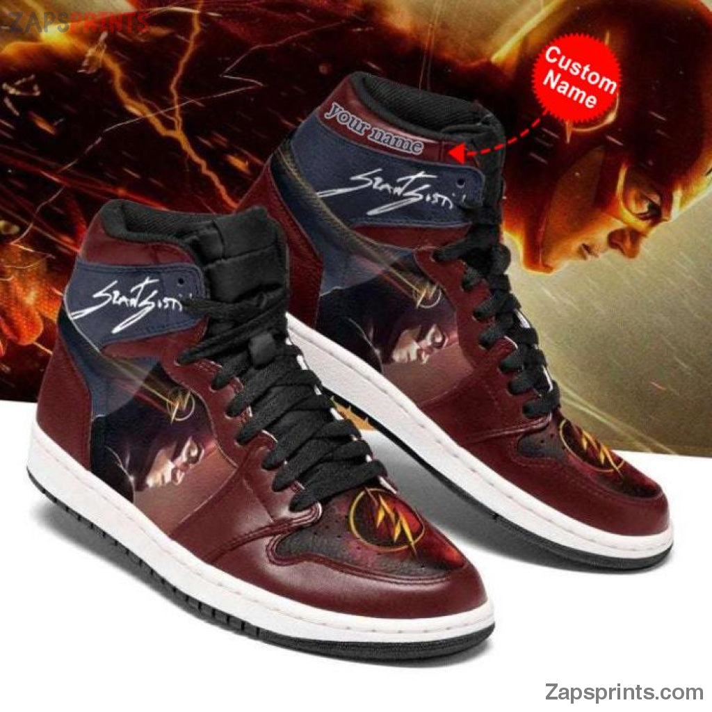 The Flash Personalized Name Air Jd1 Sneakers Custom Shoes