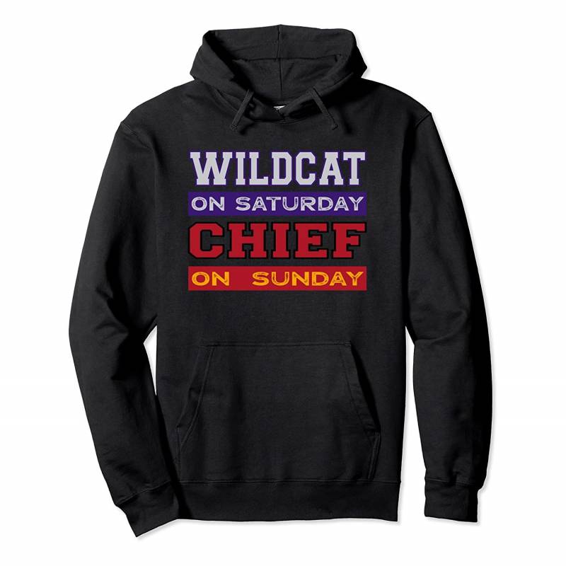 Wildcat on Saturday Chief on Sunday Kansas City Football Pullover Hoodie, T Shirt, Sweatshirt